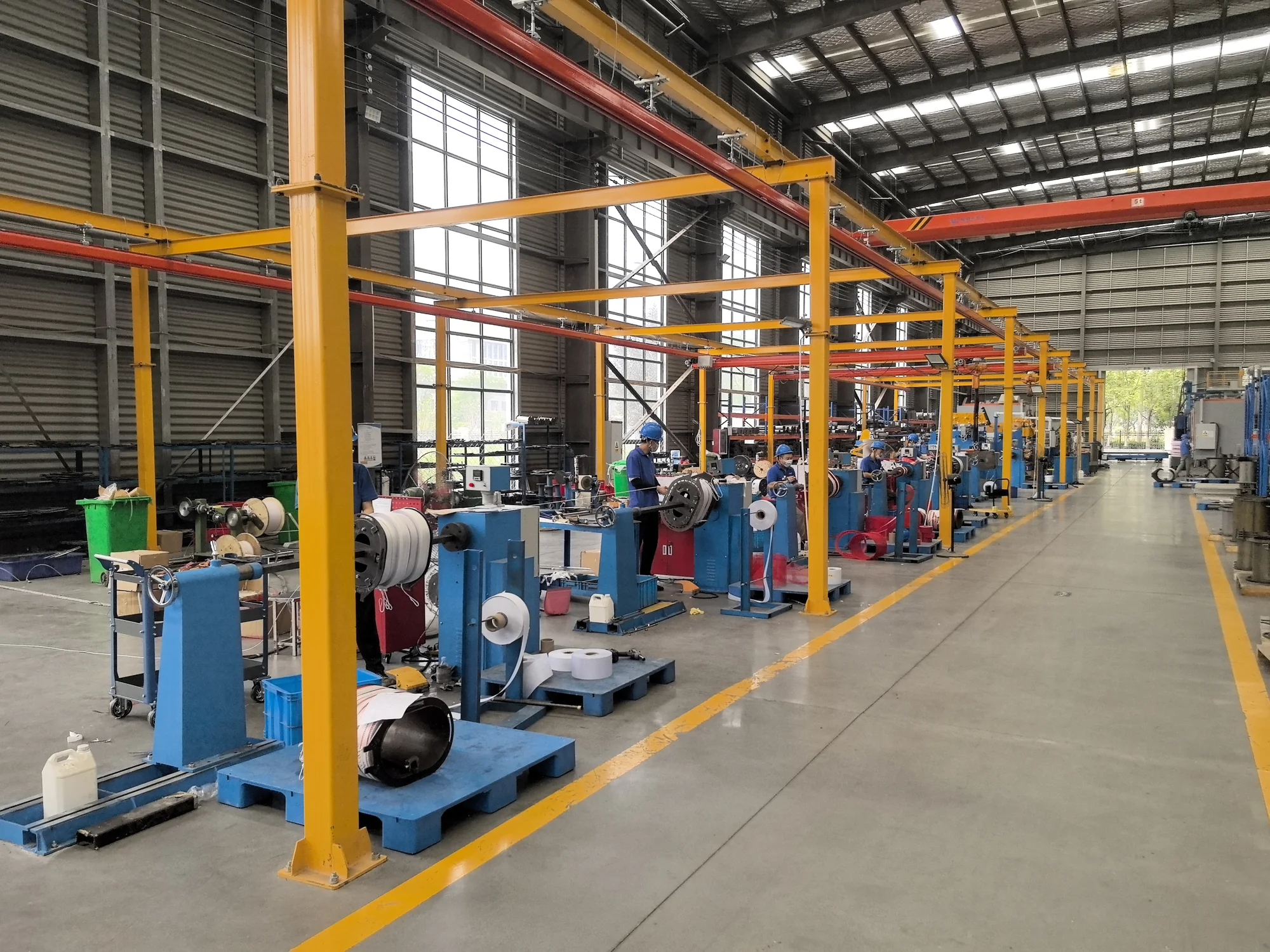 Dry-type transformer coil winding production line